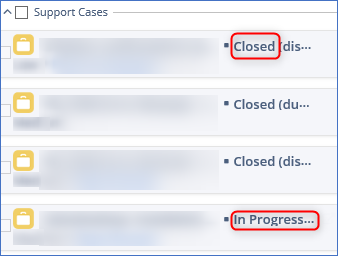 Closed Cases are displayed in the Sidebar